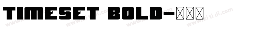 TimesET Bold字体转换